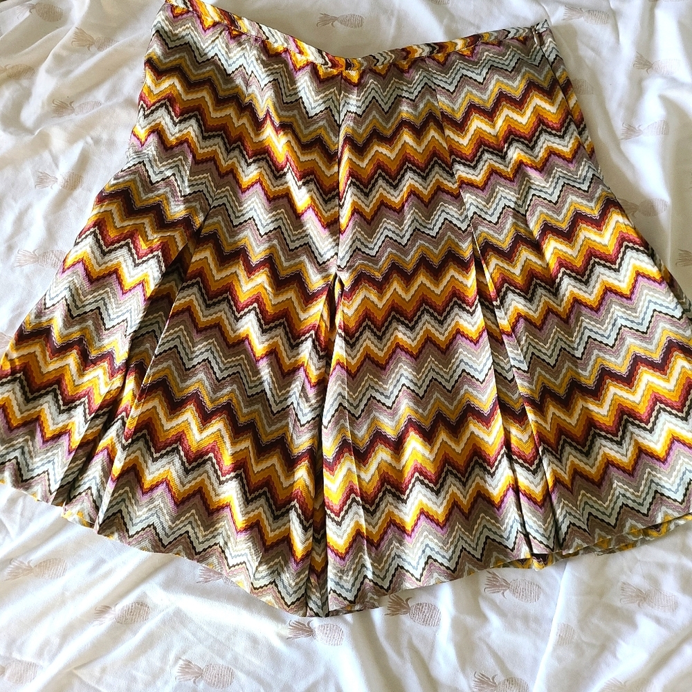 Silk Flared Miniskirt